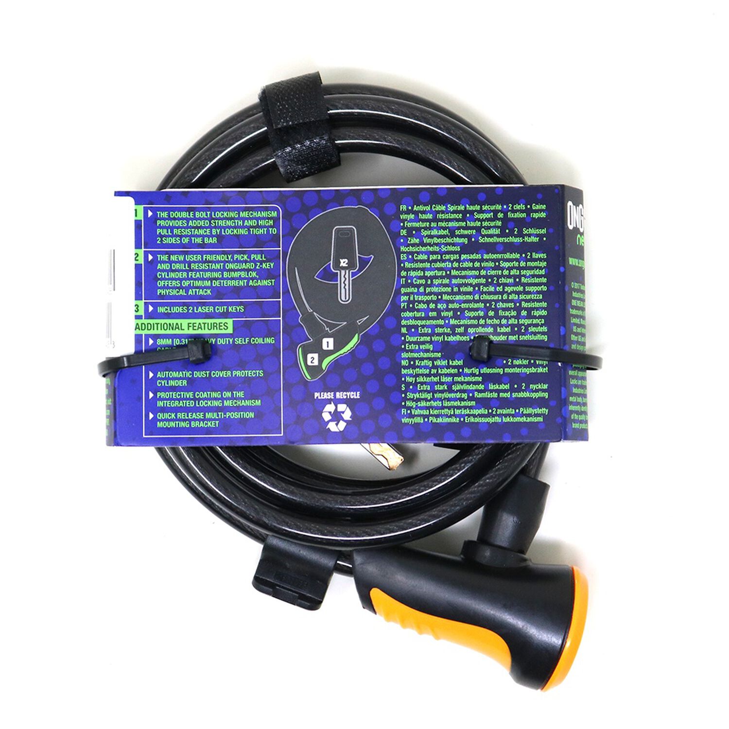 Candado Onguard Llave Espiral Ns Coil 180cmx8mm image number 5.0