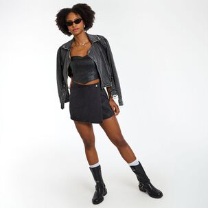 Top Strapless Ecocuero Mujer Rolly Go