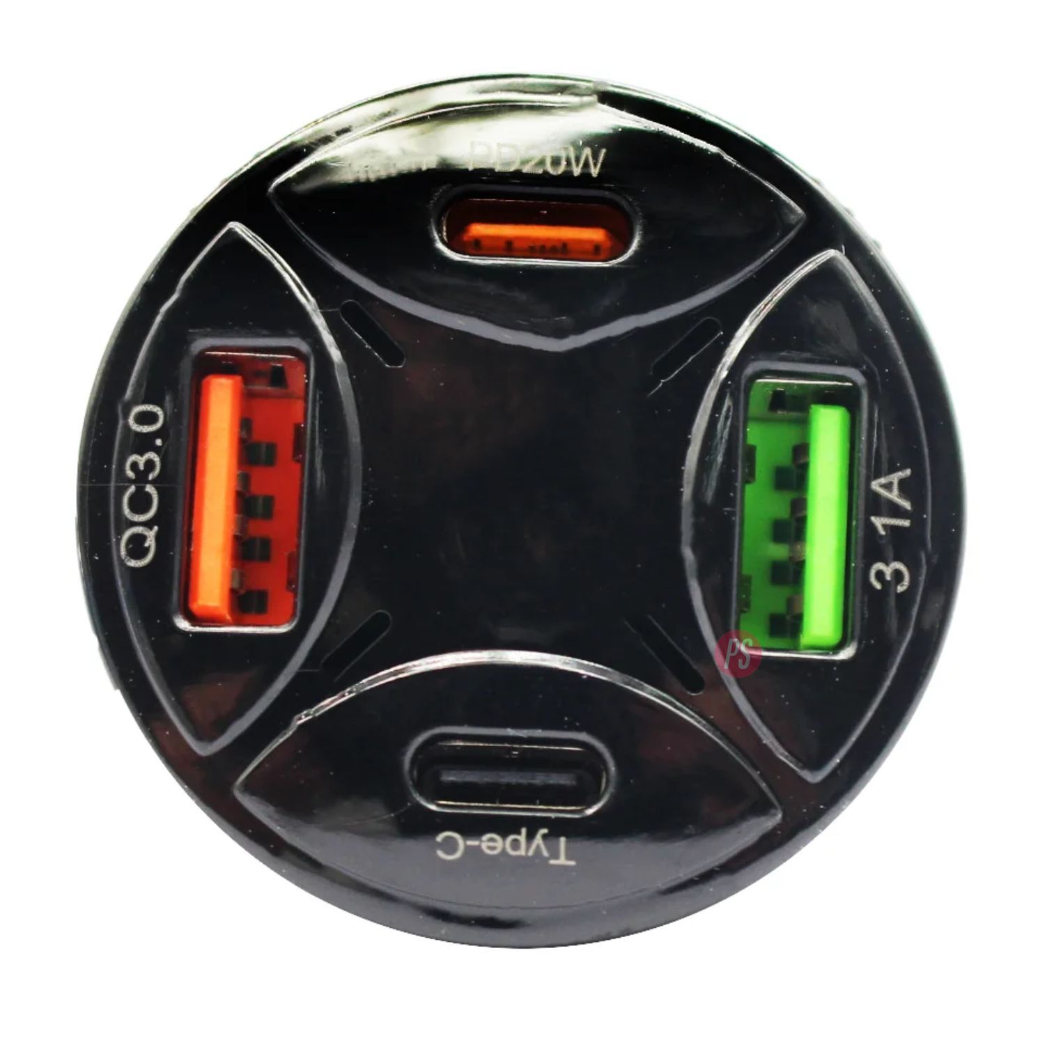 Cargador Auto Pd Qc Usb-a + Tipo C 3.1a 2 Puertos - Ps image number 1.0