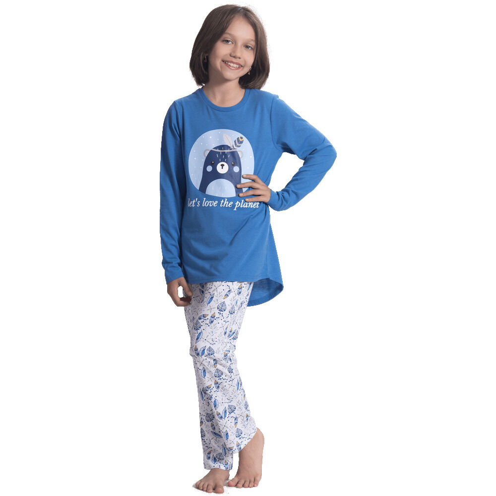 Art. 638 Pijama Algodón Oso Y Pluma image number 0.0