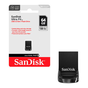 Pendrive Sandisk Usb 3.2 64gb Ultra Fit 130mb/s Mac Windows