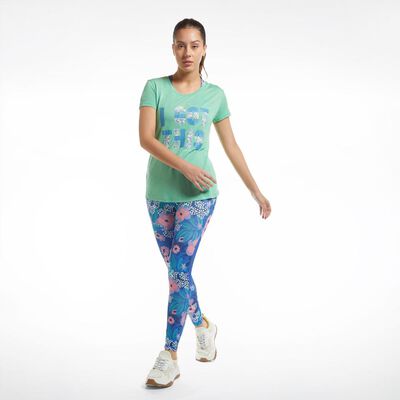 Polera Deportiva Estampado Frontal Manga Corta Mujer Wetland