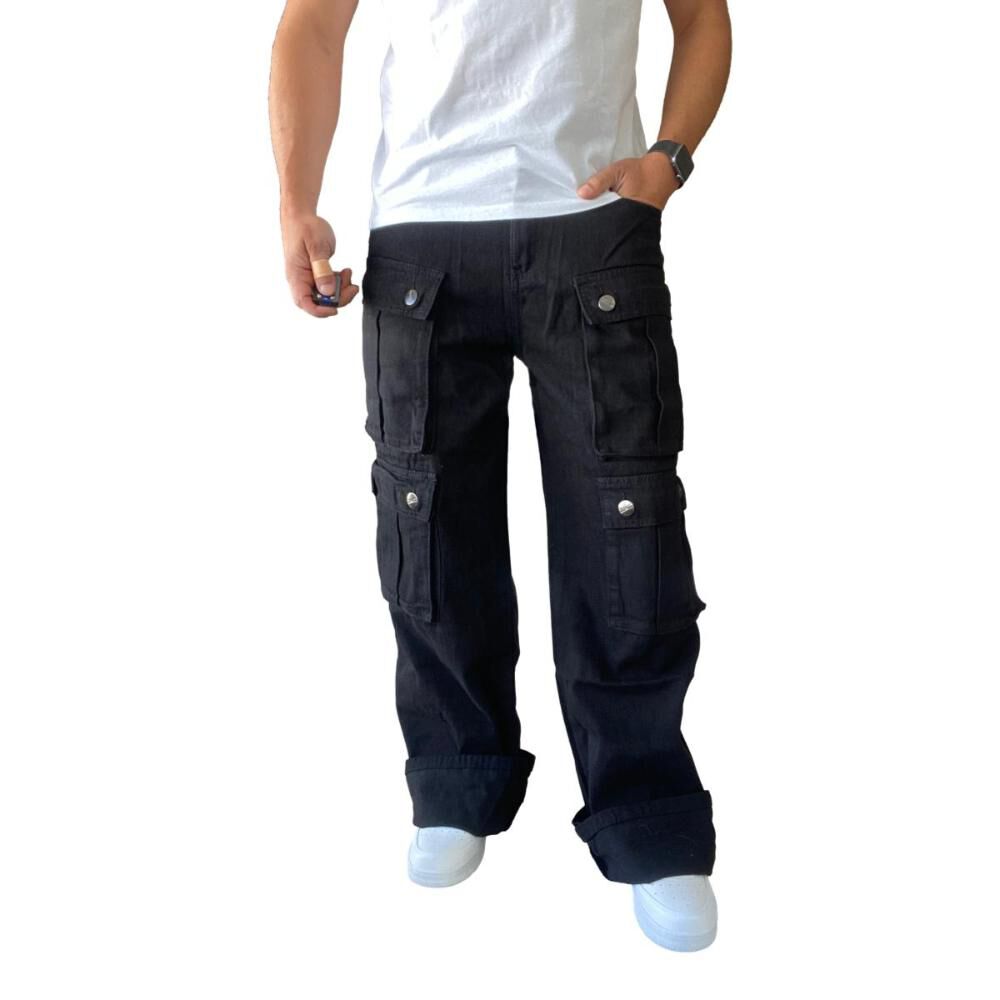Jeans Di&aacute;bolo Cargo Ancho Wide Leg Hombre image number 2.0