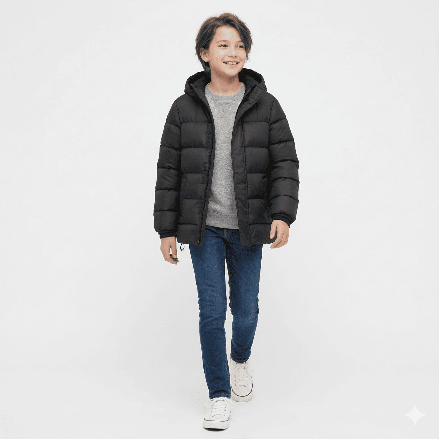 Parka Ni&ntilde;o Invierno Acolchada Capucha Termica Abrigo Escolar image number 2.0