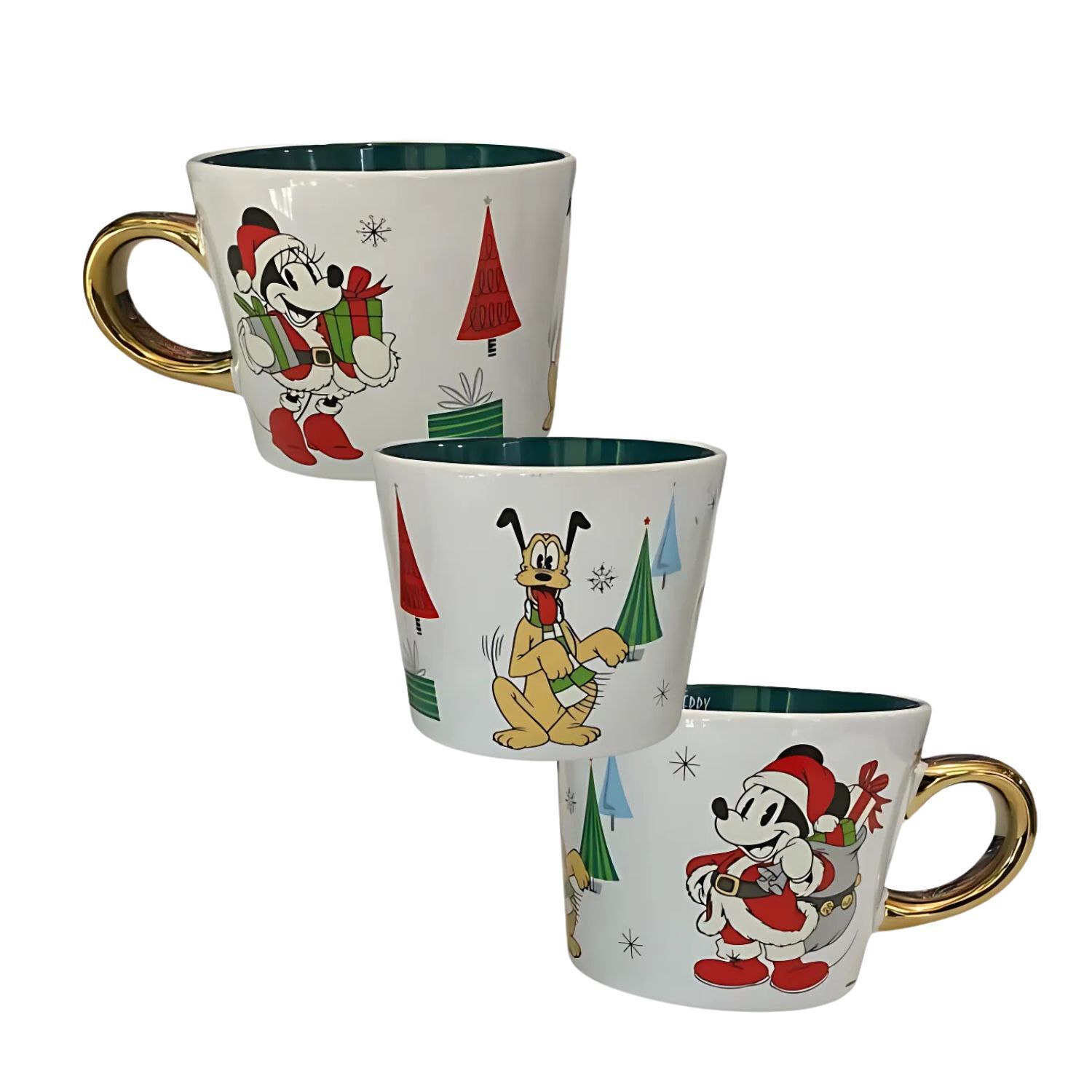 Set 3 Tazones Dise&ntilde;o Navide&ntilde;o Perro Dibujo Animado De 413ml image number 0.0