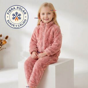 Conjunto 2 Piezas Buzo Poler&oacute;n Pantal&oacute;n Bebe Ni&ntilde;a Poli&eacute;ster Pink