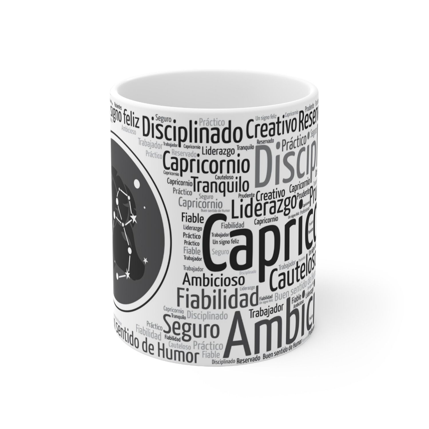 Taza Signo Zodiacal Capricornio - Cer&aacute;mica Hor&oacute;scopo Astrolog&iacute;a image number 1.0