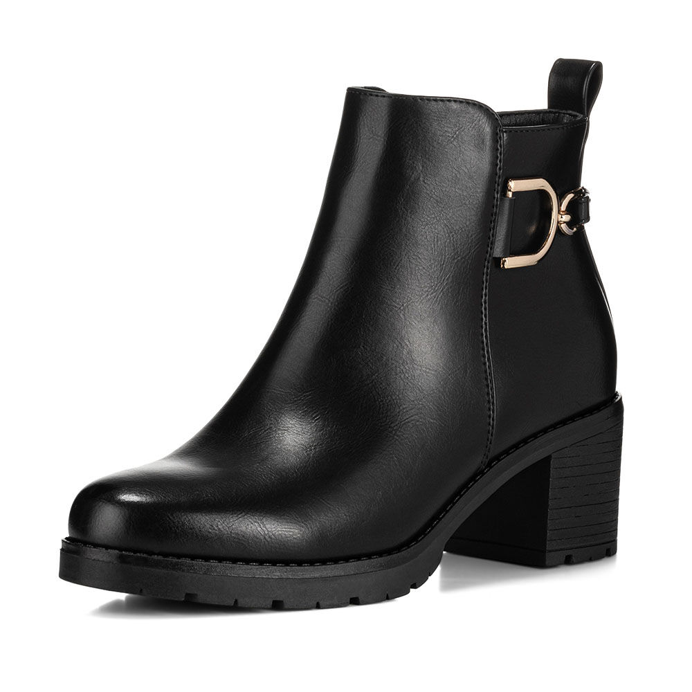 Botin Negro Casual Mujer Weide Qbm05 image number 0.0