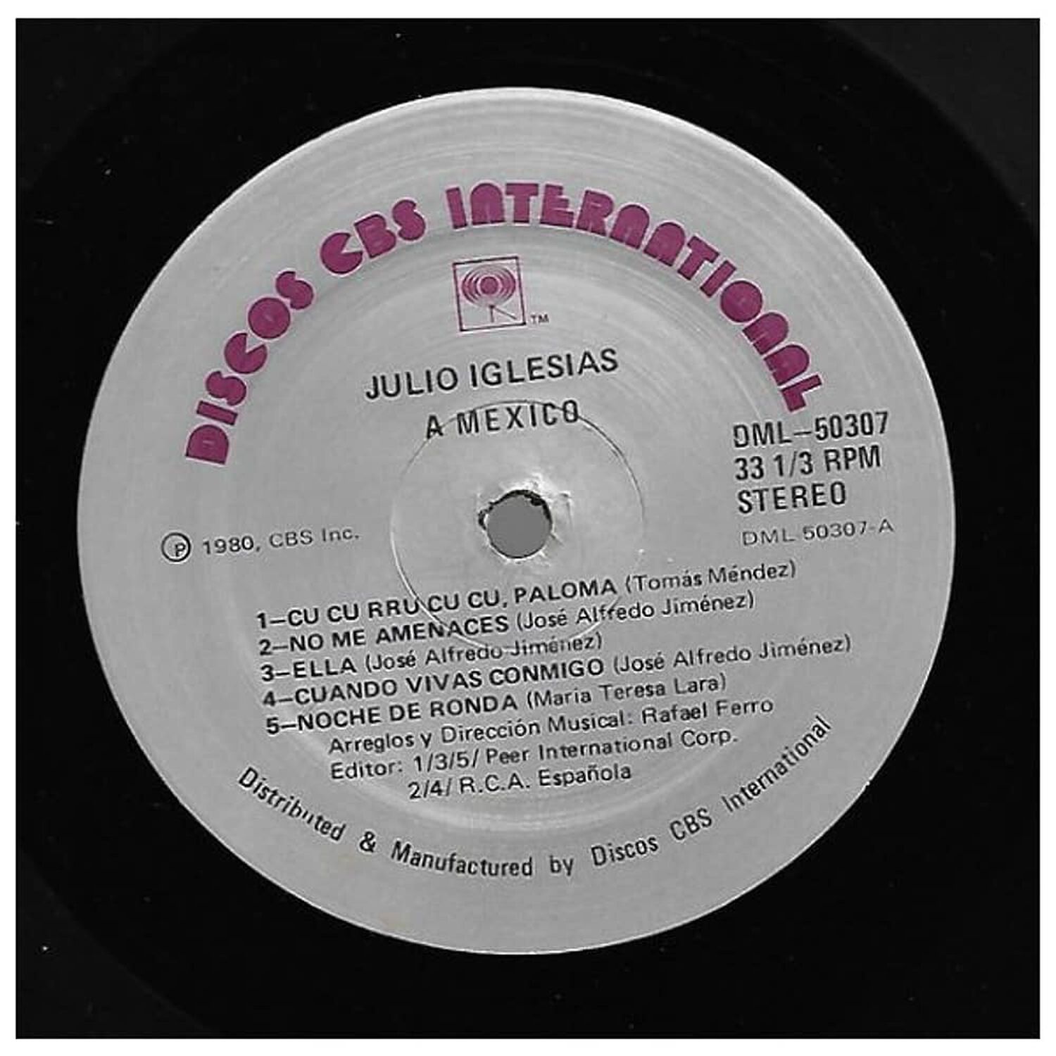 Julio Iglesias - A Mexico | Vinilo Usado image number 3.0