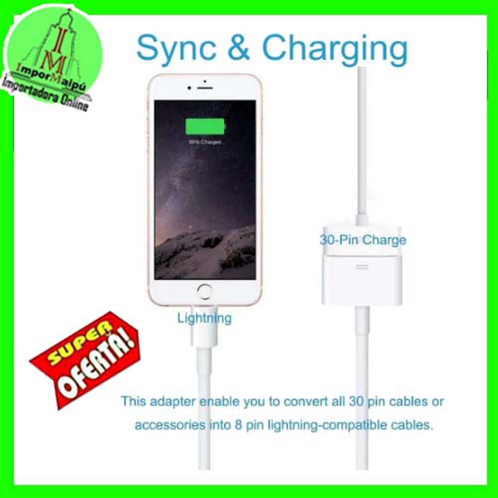 Adaptador Para Iphone Lightning Otg De 8 Pines Macho A 30 Pines Hembra image number 7.0