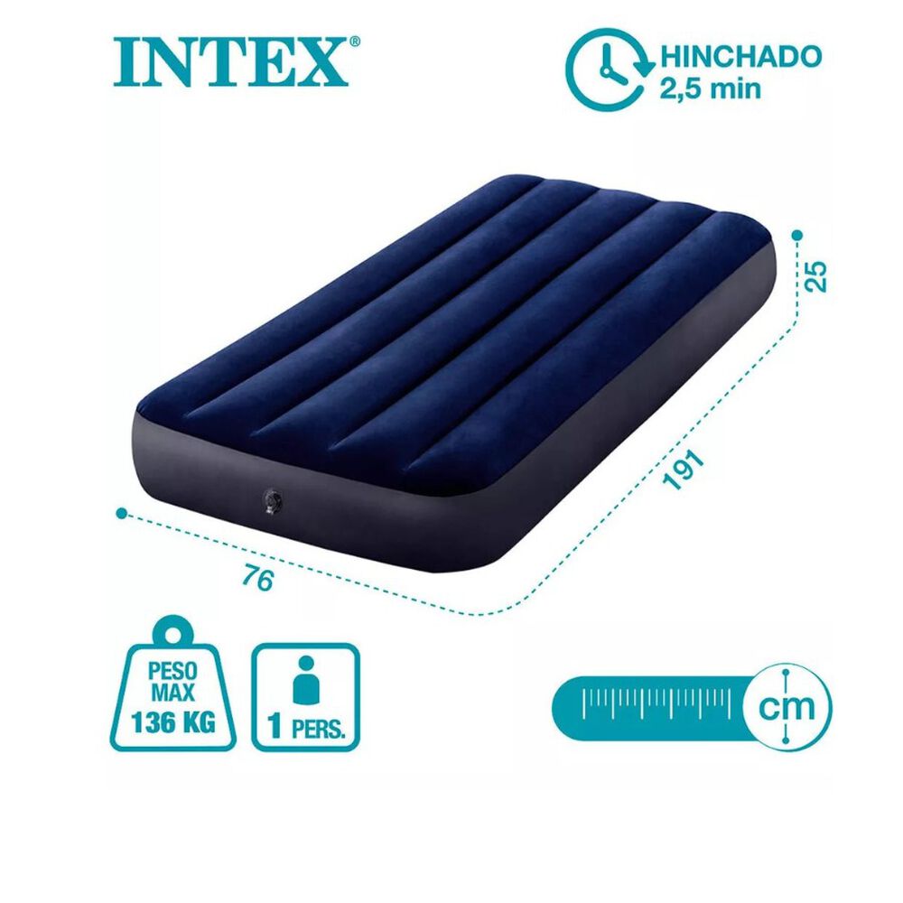 Colch&oacute;n Inflable Individual Intex 76 Cm X 191 Cm X 25 Cm image number 1.0