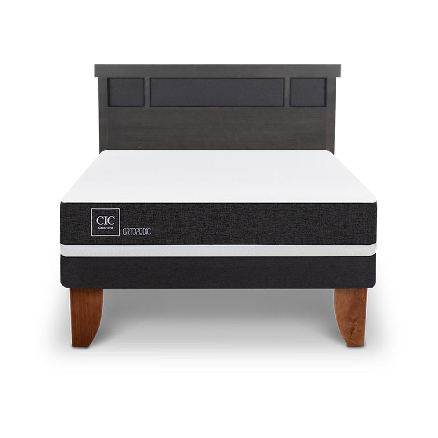 Cama Europea Cic Ortopedic / 2 Plazas / Base Normal + Respaldo image number 0.0