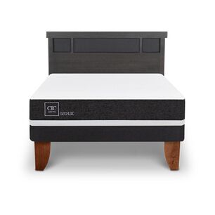Cama Europea Cic Ortopedic / 2 Plazas / Base Normal + Respaldo