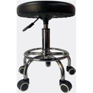 Silla Taburete Giratorio 5 Ruedas Reposa Pies Negro
