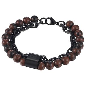 Pulsera De Hombre Cat J013b08114 Negro-caf&eacute;