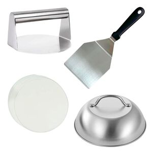 Kit Prensa Hamburguesas Acero Inoxidable 4 Piezas