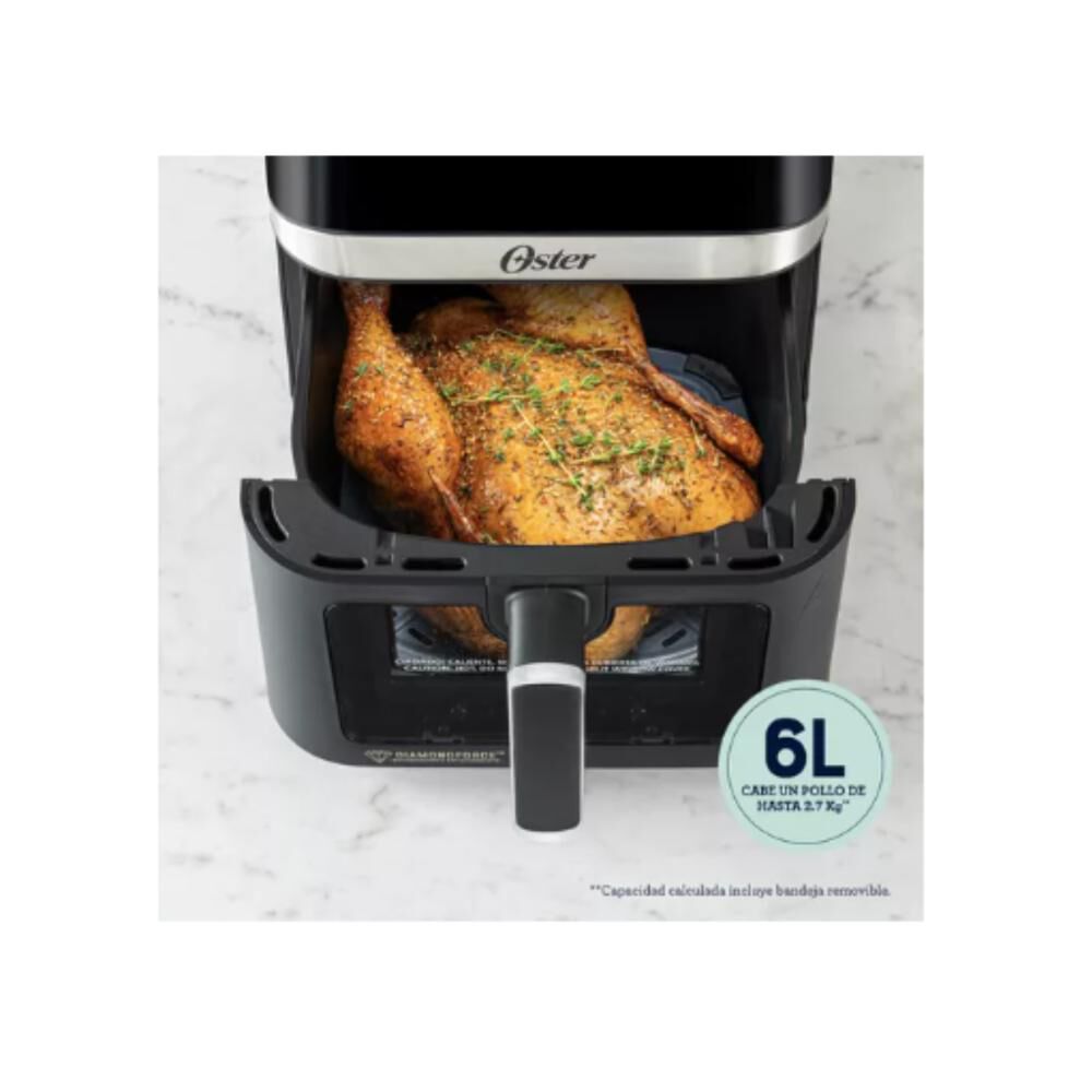 Freidora De Aire Digital Recubrimiento Oster 6l 10 Programas image number 2.0