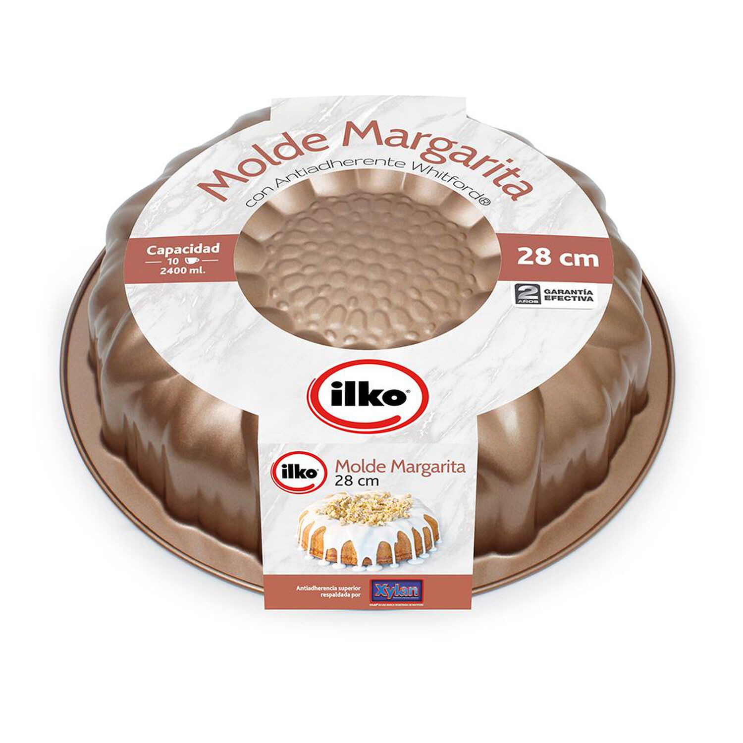 Molde Margarita Antiadh 23cm Cobre Ilko image number 1.0