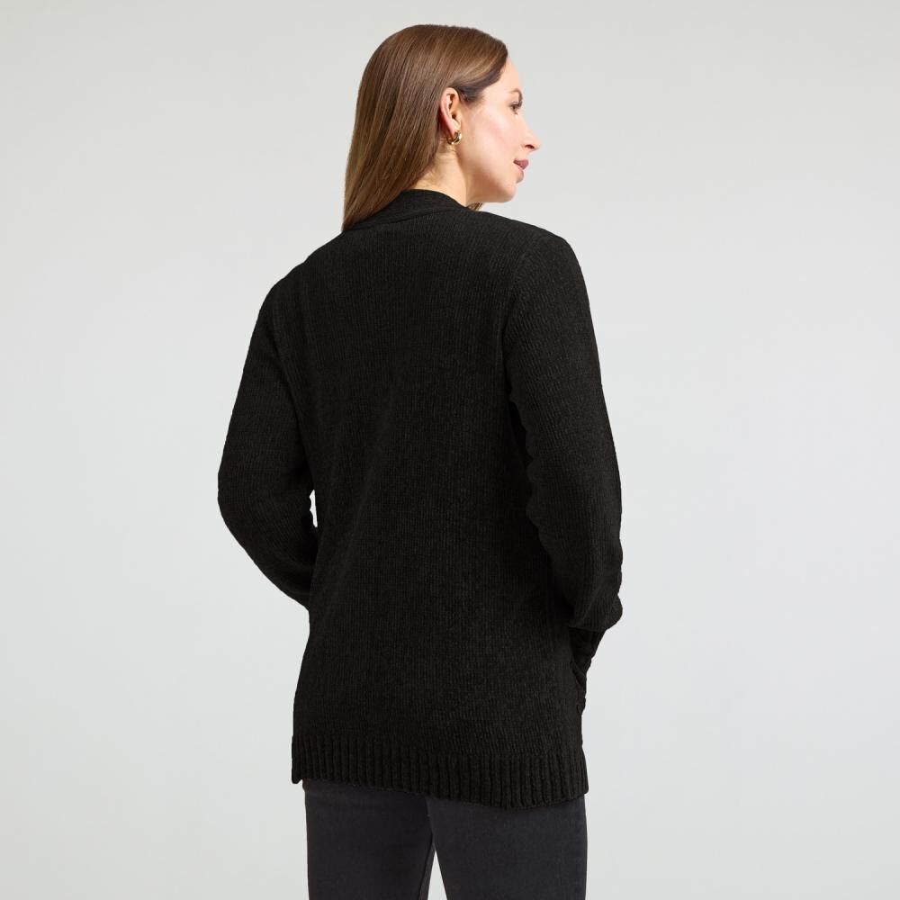 Sweater Cardigan Chenille Manga Larga Cuello Escotado Mujer Geeps image number 1.0