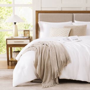 Cubrecama Queen Reversible + Fundas Nautica Home Blanco