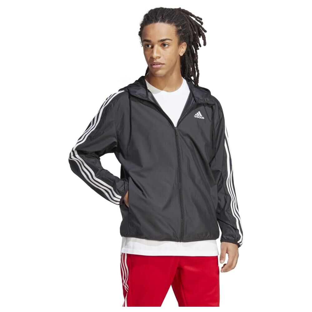 Cortavientos Con Capucha Hombre Essentials 3 Tiras Adidas image number 2.0