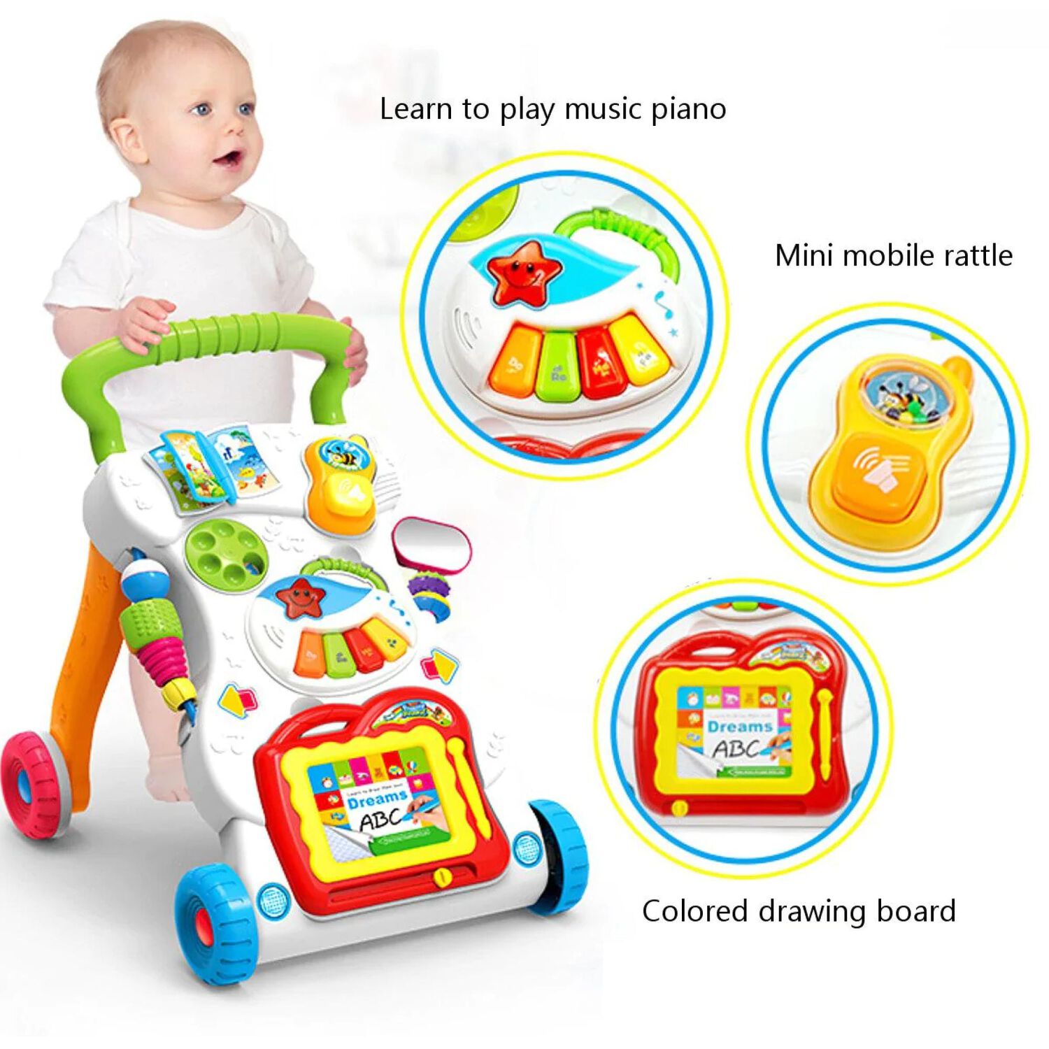 Juguete Didactico Caminadora Con Luz Y Sonido Para Bebes image number 1.0