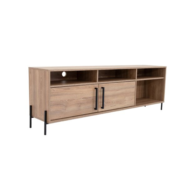 Mesa De Tv 70" Con 2 Puertas 53,4x158,5x34,6 Cm Caf&eacute; Claro