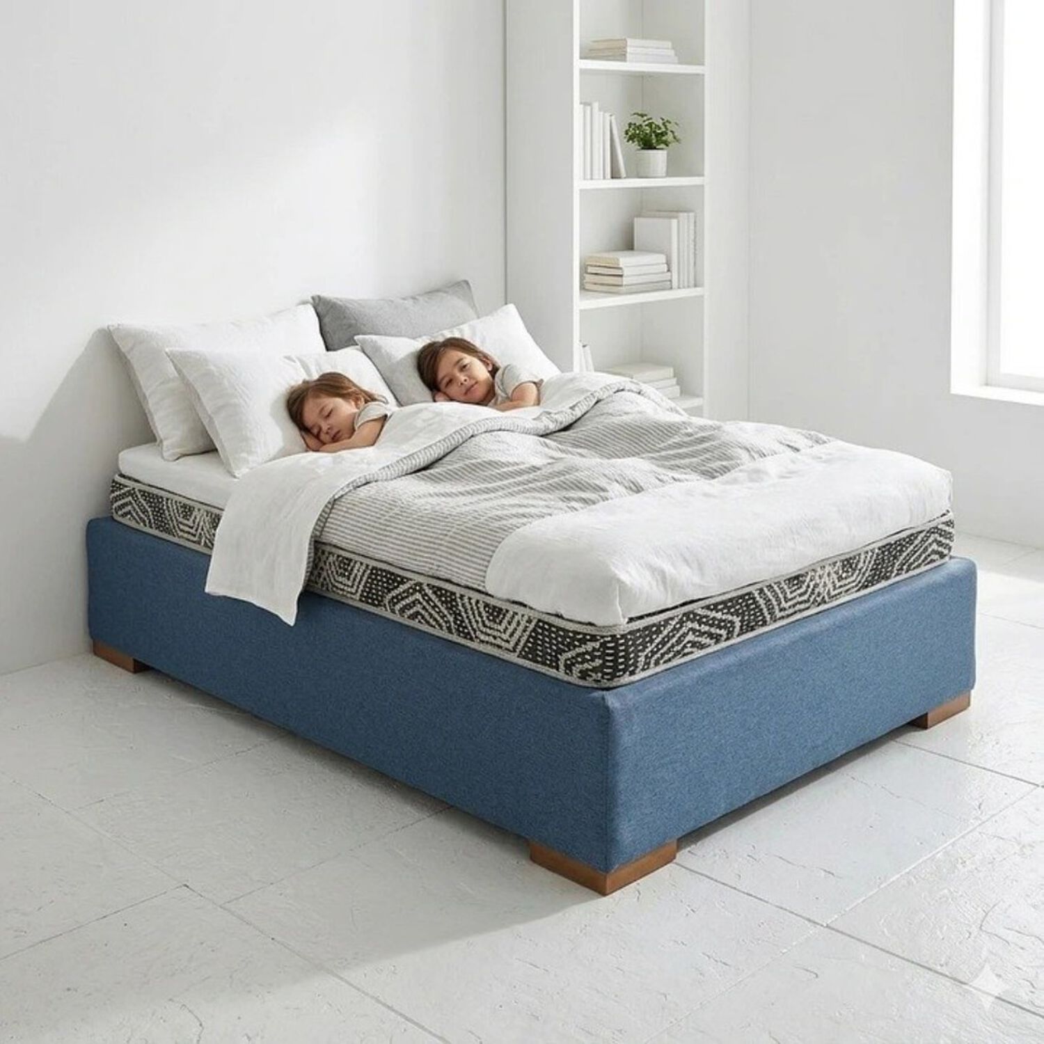 Cama 1.5 Plaza Box 30 Cm L190 Cm + Colchon Modelo Ideal / Con Patas De 11 Cm (gris) image number 0.0