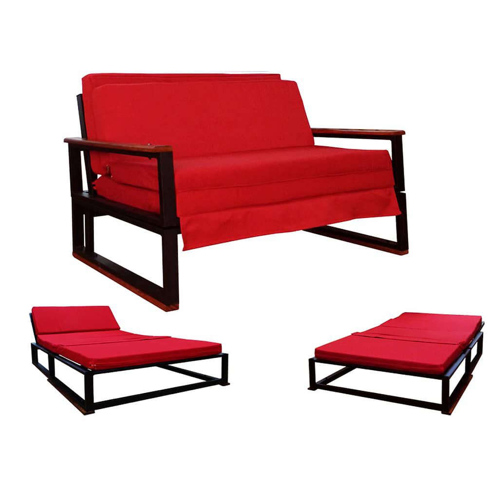 Futon Folk 1.5 Plaza " Rojo " image number 1.0