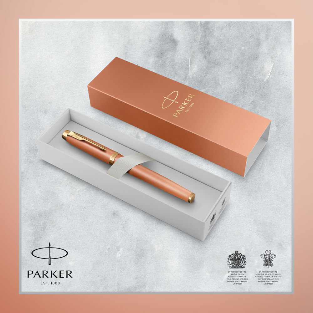 Parker Im Writing Rituals Pluma Estilográfica Acabado Naranja Degradado Y Adornos Dorados image number 10.0