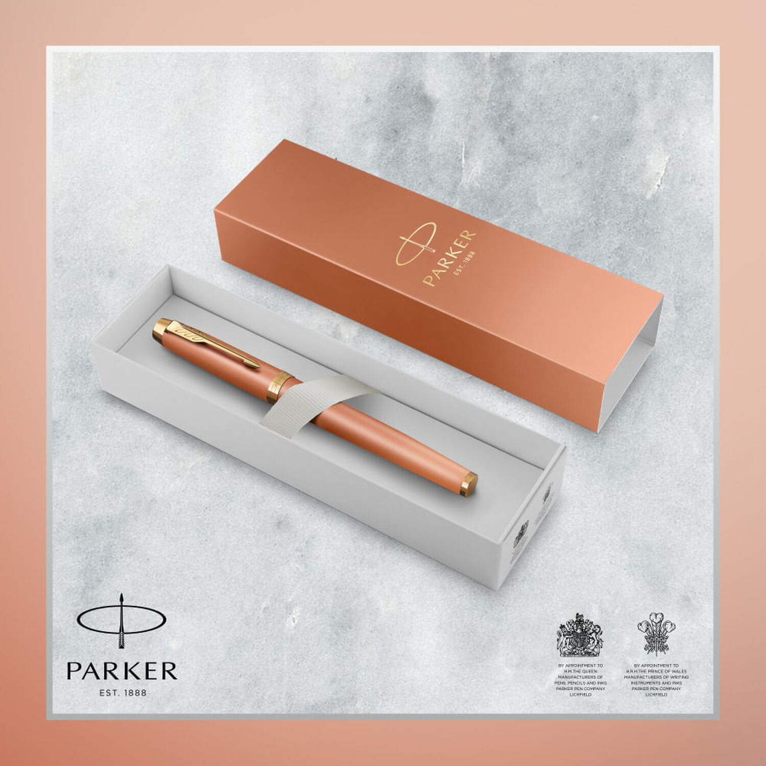 Parker Im Writing Rituals Pluma Estilogr&aacute;fica Acabado Naranja Degradado Y Adornos Dorados image number 10.0