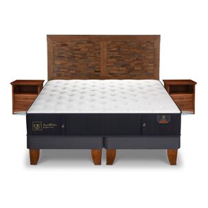 Cama Europea Cic Premium / 2 Plazas / Base Dividida + Respaldo