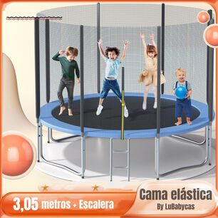 Cama El&aacute;stica Infantil 305cm Con Escalera Cumbres Lubabycas