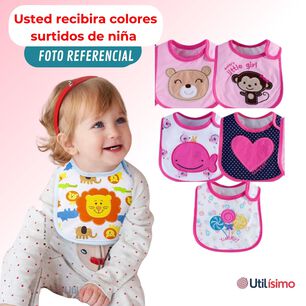 Superpack 9 Baberos Impermeables Para Beb&eacute;s Jump Kids Ni&ntilde;a