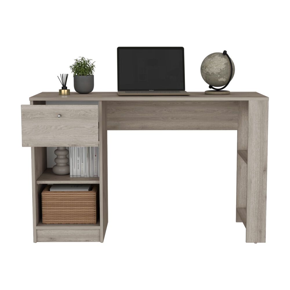 Escritorio Melamina 1 Cajon 75,6x120,2x47,3 Cm Gris image number 2.0