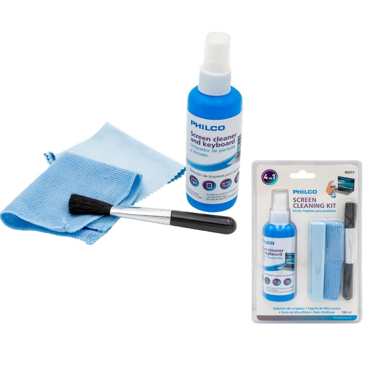 Kit De Limpieza Premium Para Pantallas, Pc Y Notebooks, 4 En 1 00311 image number 2.0
