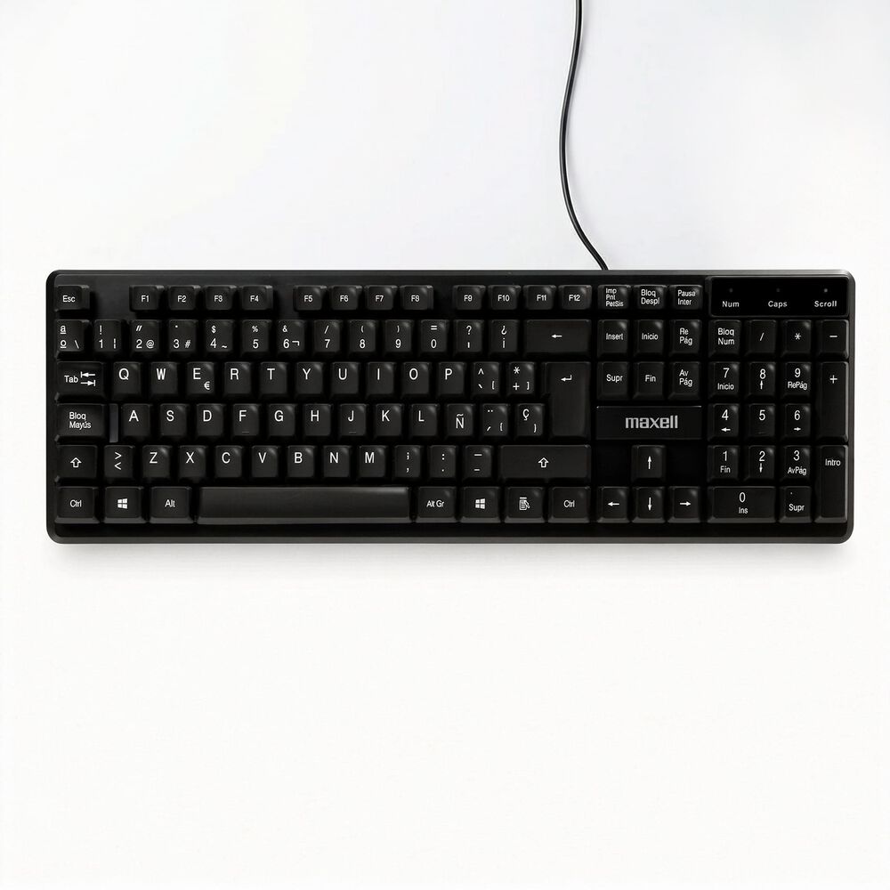Teclado B&aacute;sico Maxell Kb-80 Conector Usb Negro image number 0.0
