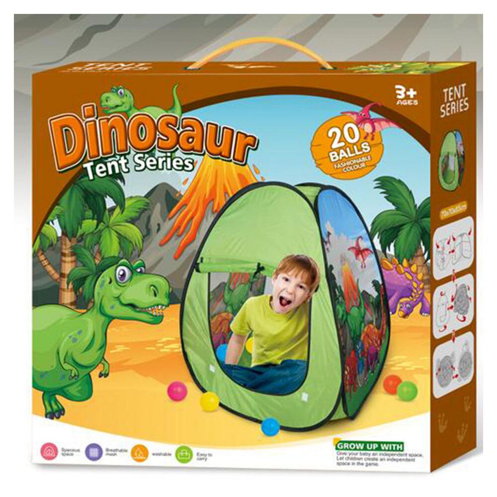 Juguete Carpa Plegable Con Pelotas Infantil Dinosaurios image number 2.0