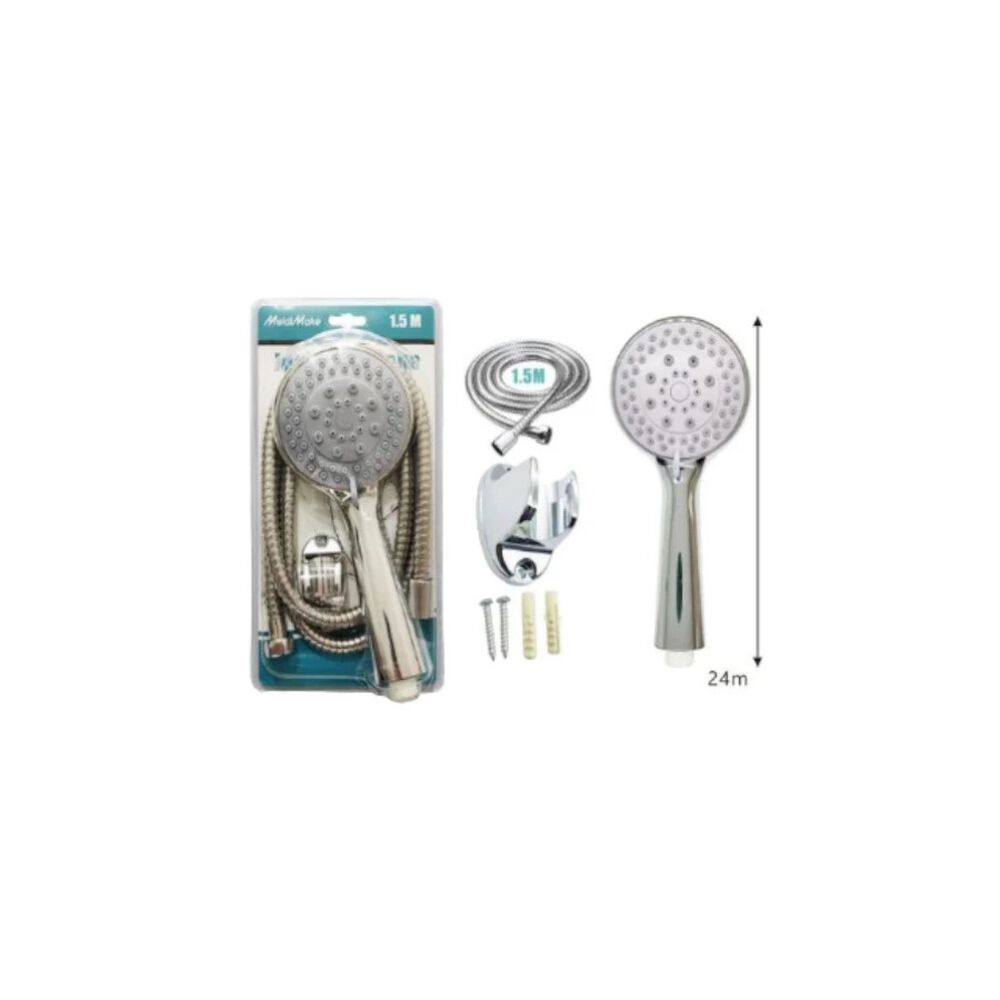 Juego De Ducha Mango Cromada Salida Regulable Flexible 15m image number 3.0
