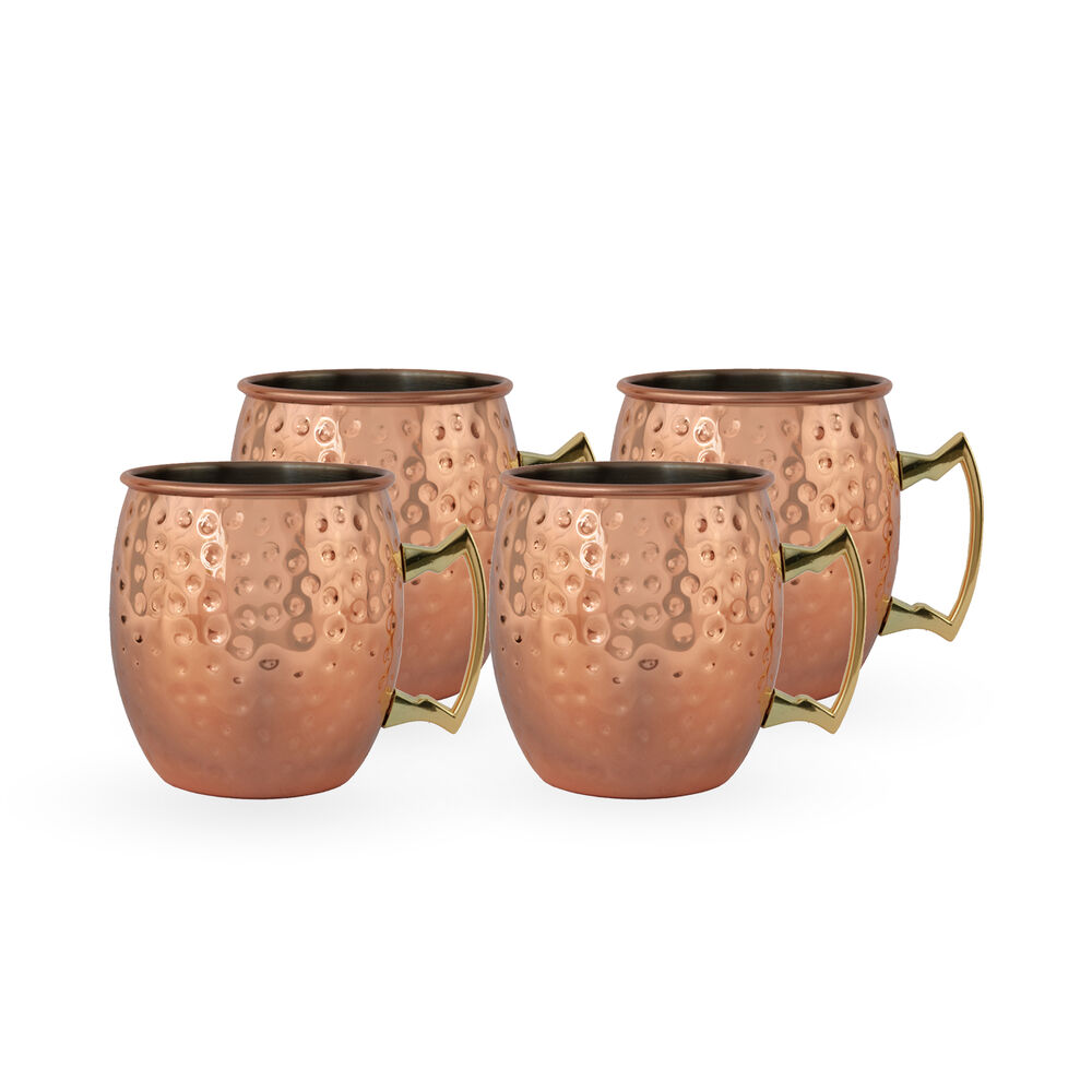 Set 4 Vasos Moscow Mule Mug Cobre + Bombillas Simplit image number 1.0
