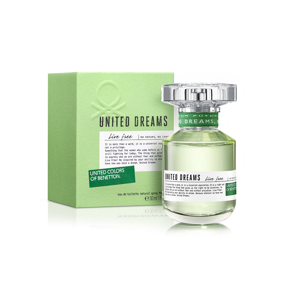 Perfume Benetton United Dreams Live Free 30 Ml Edt En Oferta Hites Com Цветок апельсина, кардамон и цикламен. perfume benetton united dreams live free 30 ml edt