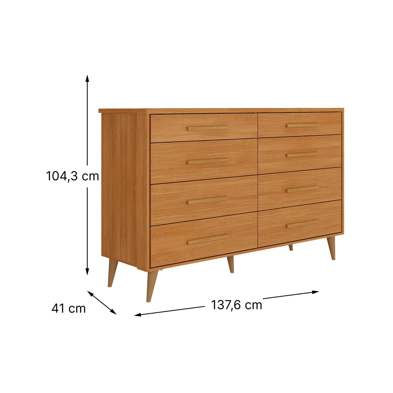 Comoda Di Poretti Design Brisa / 8 Cajones image number 1.0