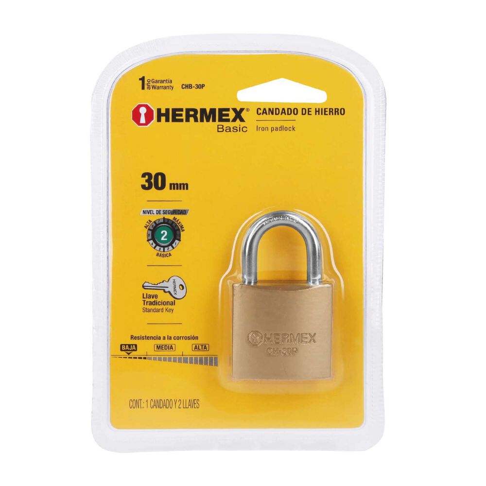 Candado De Hierro 30mm - Hermex image number 0.0
