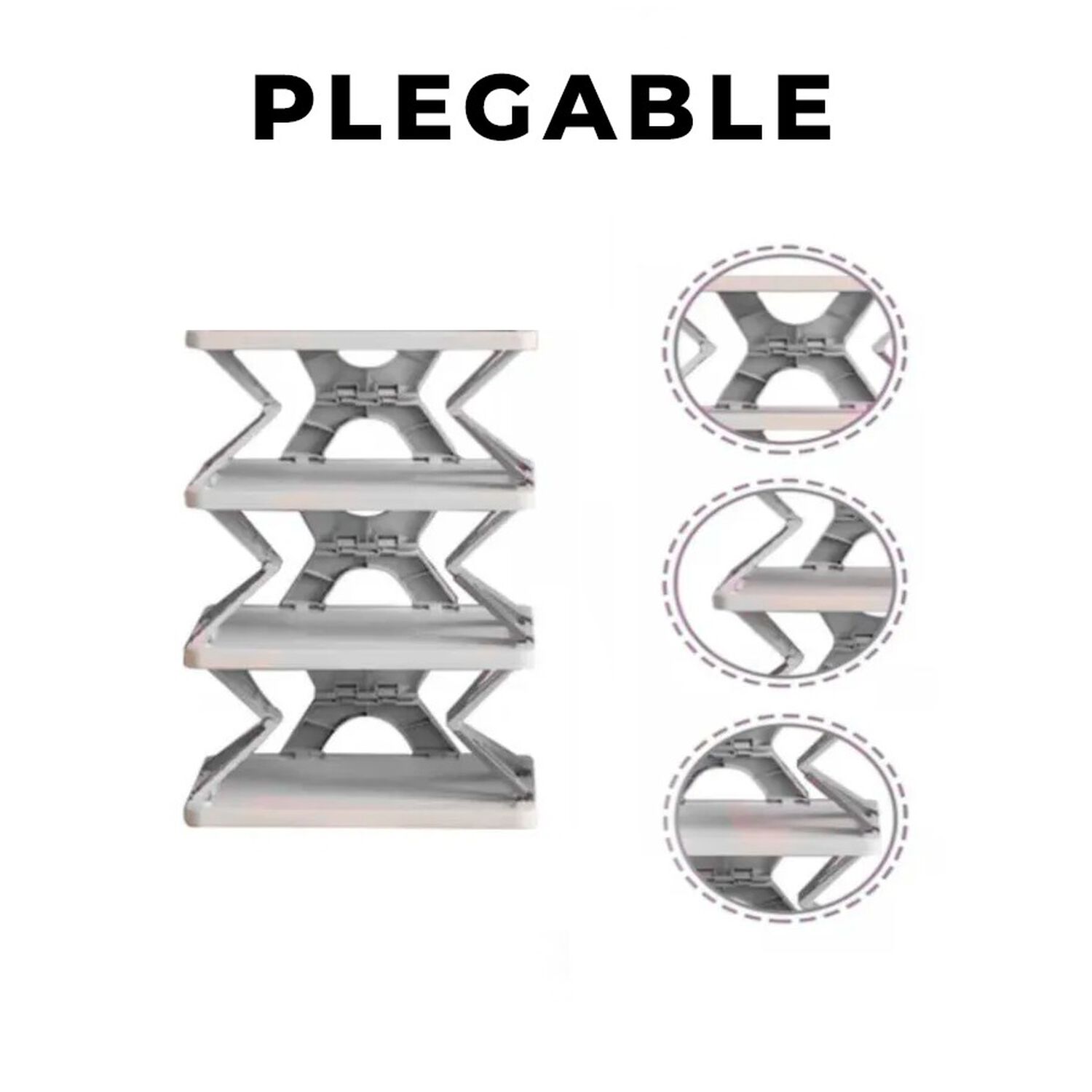 Estante Organizador De Zapatos Plegable De M&uacute;ltiples Niveles image number 5.0