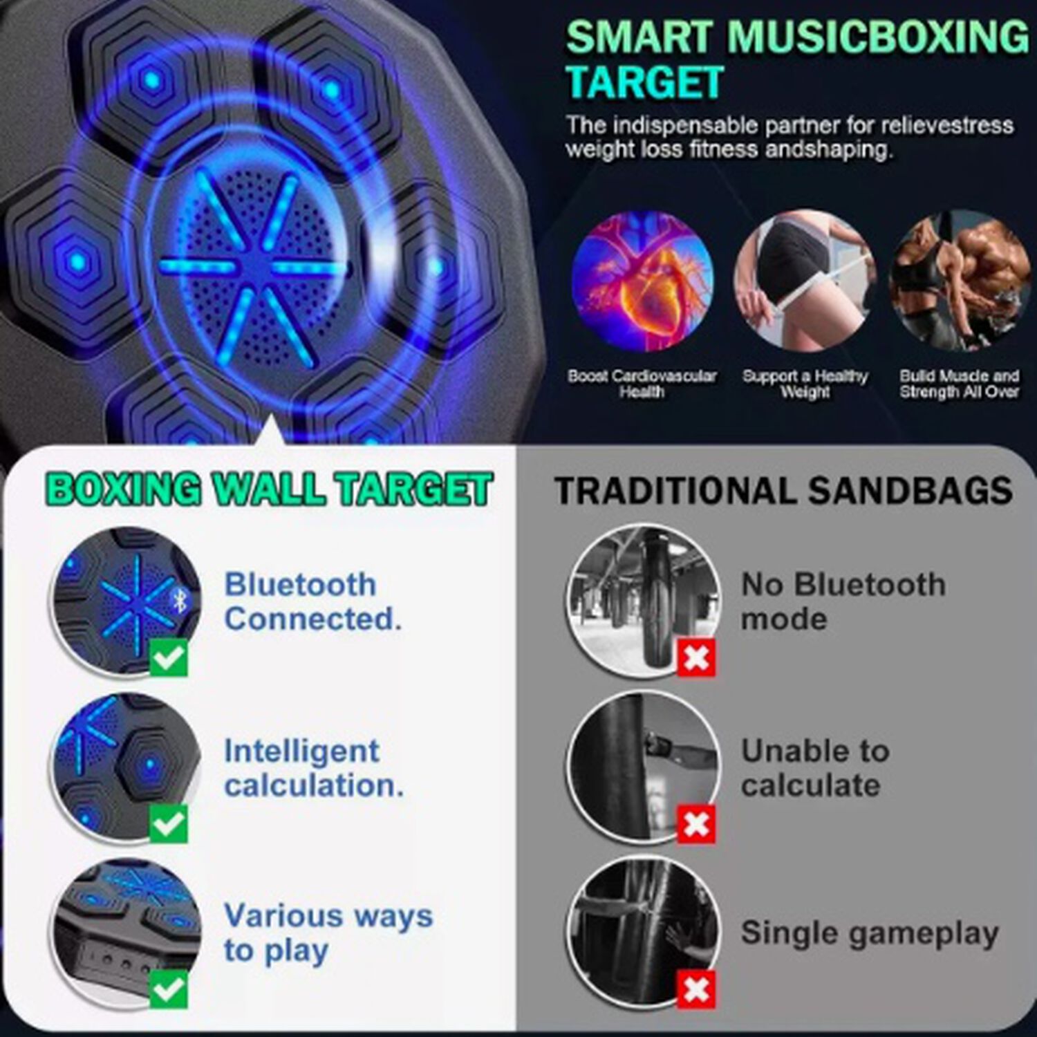 Maquina De Boxeo Musical Bluetooth + Guantes image number 3.0