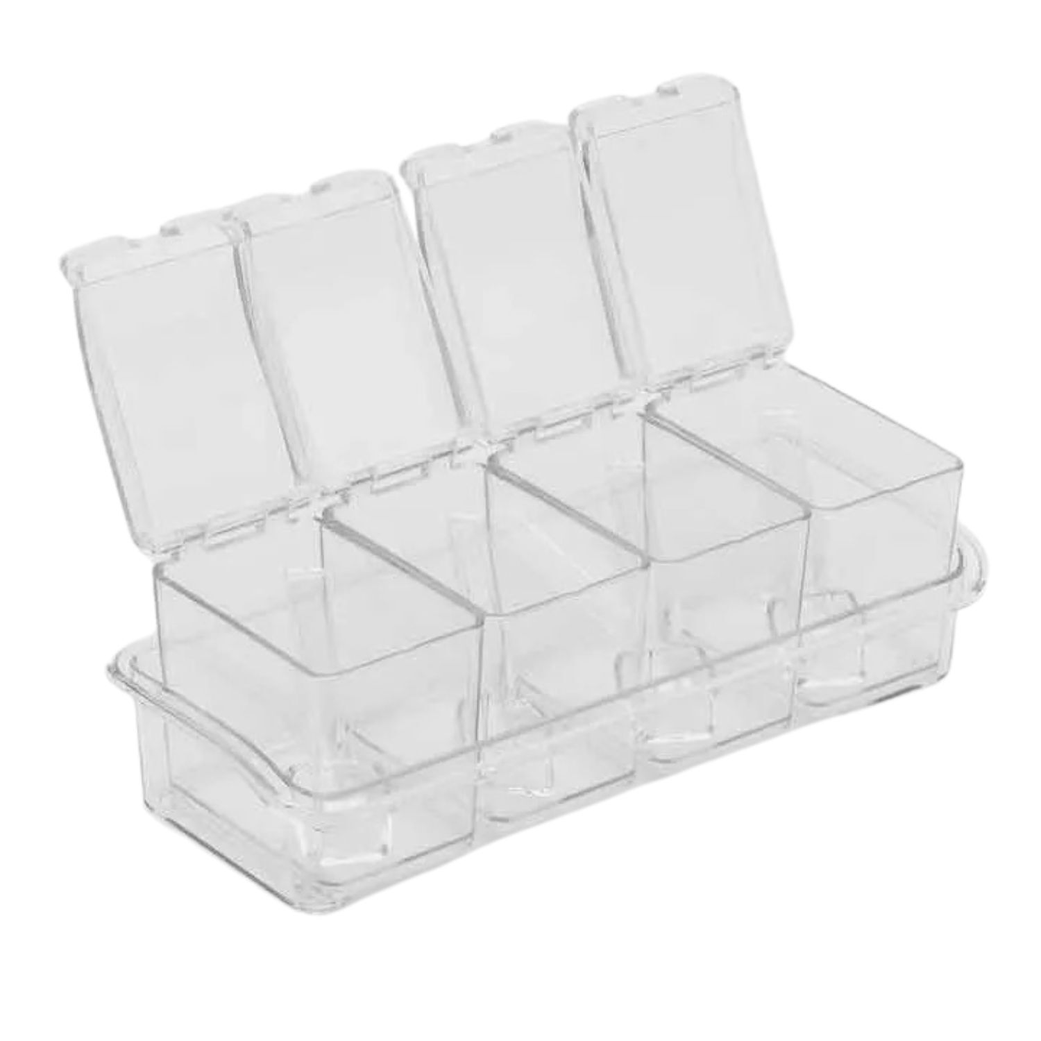 Especiero Acr&iacute;lico 4 Compartimientos Tapa 24cm Ideal Cocina image number 2.0