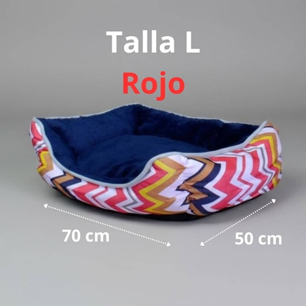 Cama Para Mascotas Espuma - Talla L (tricolor Rojo) image number 1.0