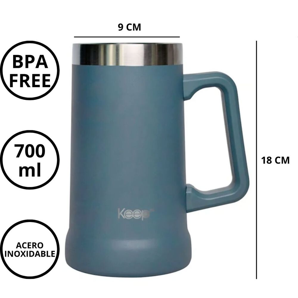 Mug Tazon Warmy Acero Inoxidable Gris 700ml image number 2.0