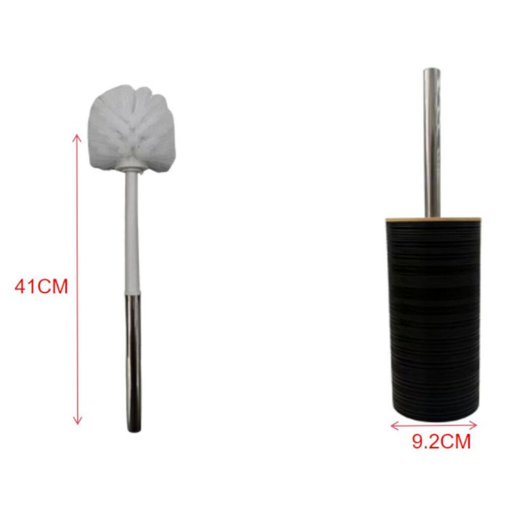 Cepillo De Baño Con Tapa De Bamboo 41x9.2 Cm Negro image number 1.0