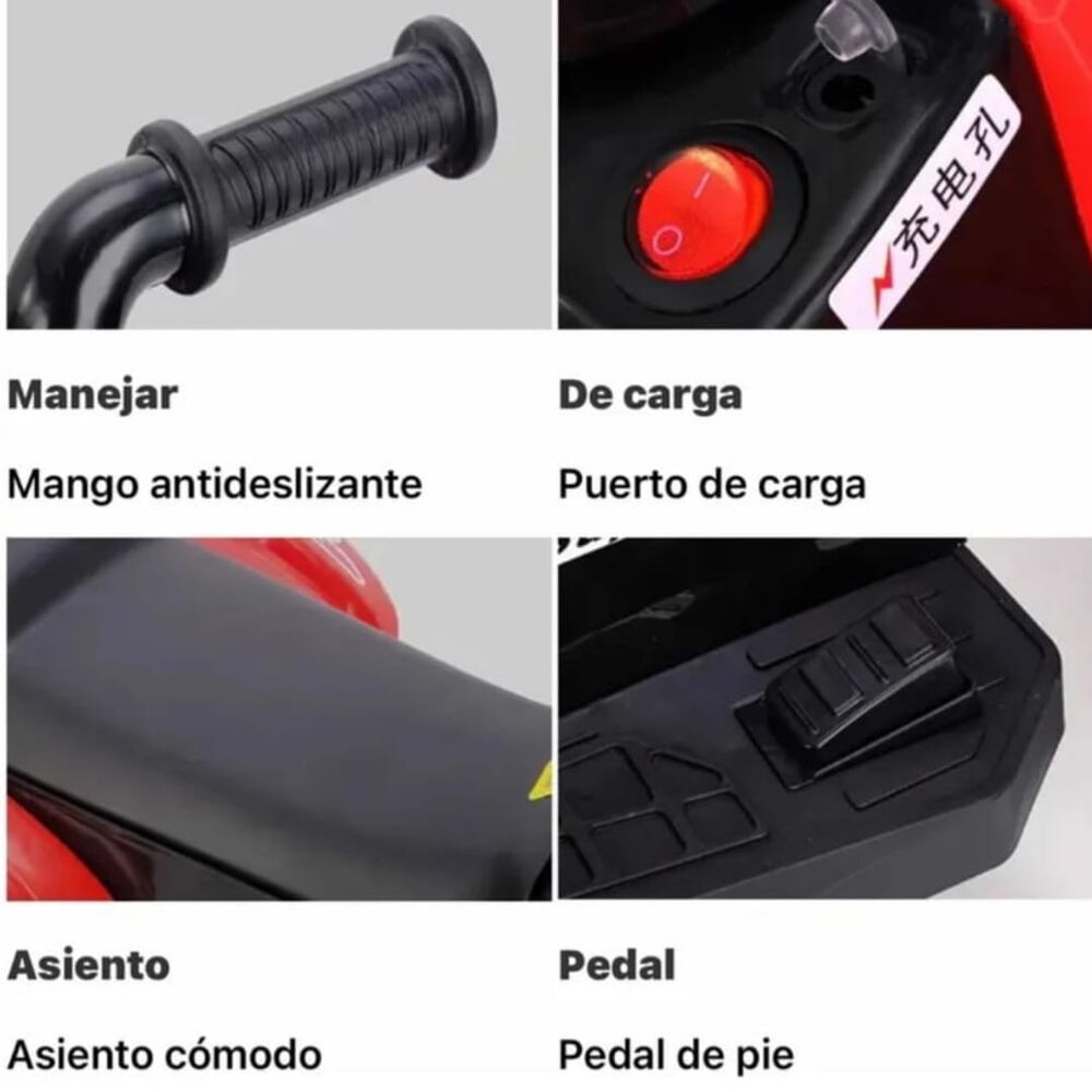 Cuatrimoto Roja A Batería Para Niños image number 2.0